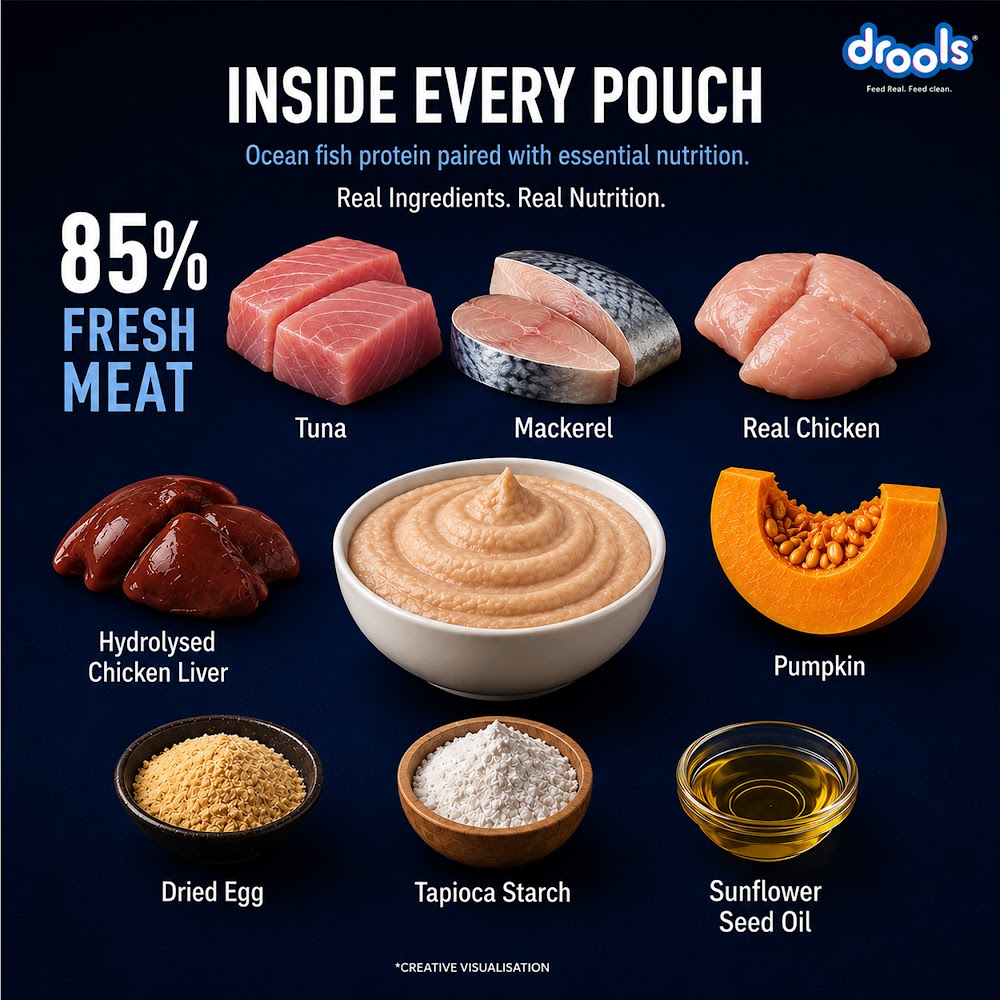 Drools Ocean Fish Mousse Cat 80gm(5+1)Pc