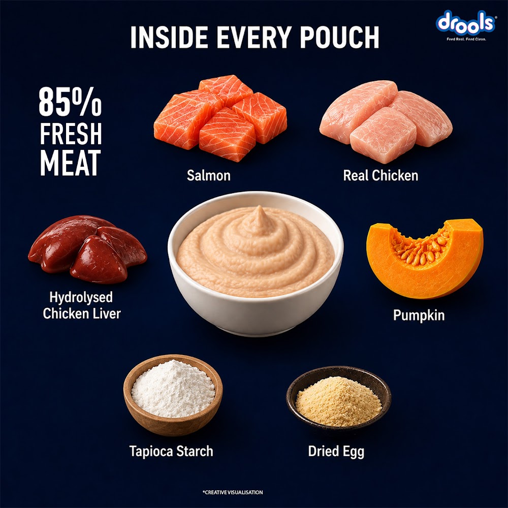Drools Salmon Mousse Kitten 80gm (5+1) P