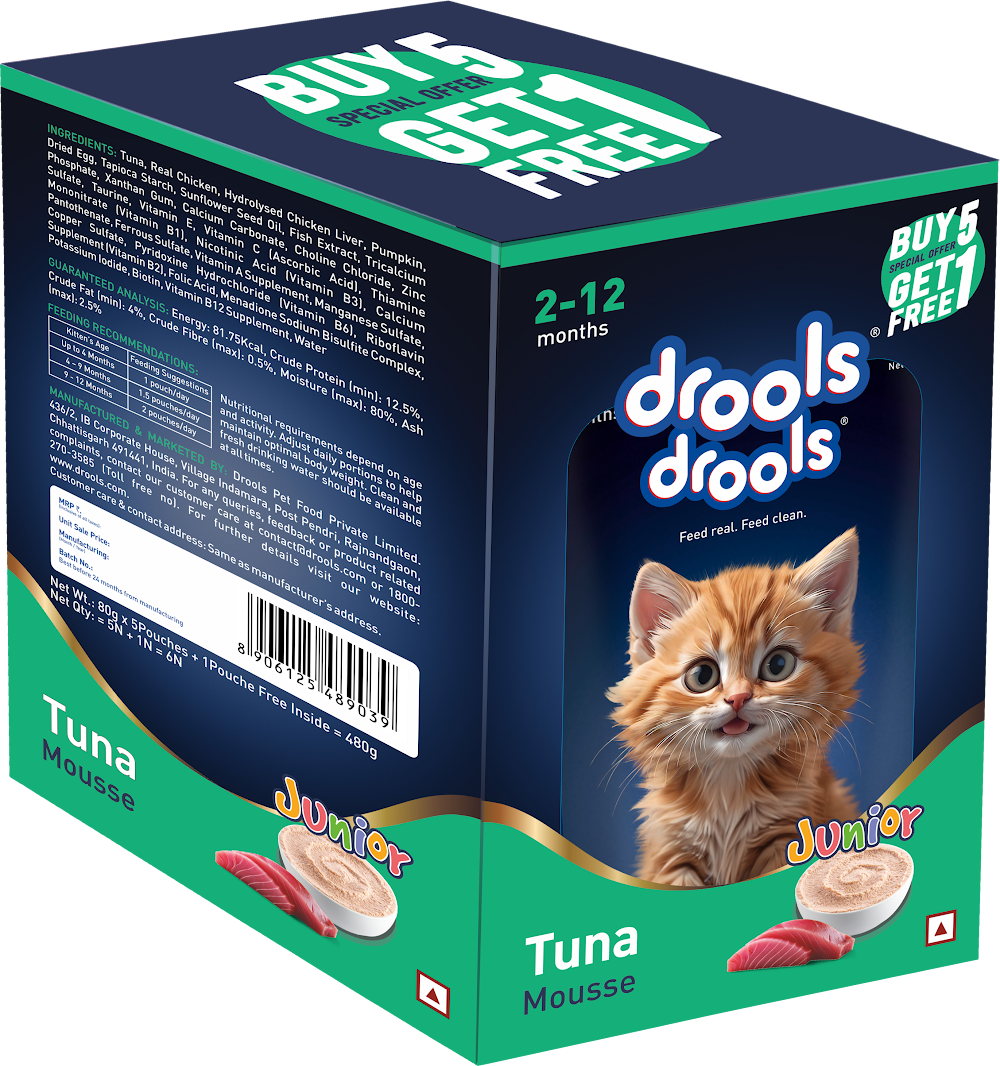 Drools Tuna Mousse Kitten 80gm (5+1) Pc