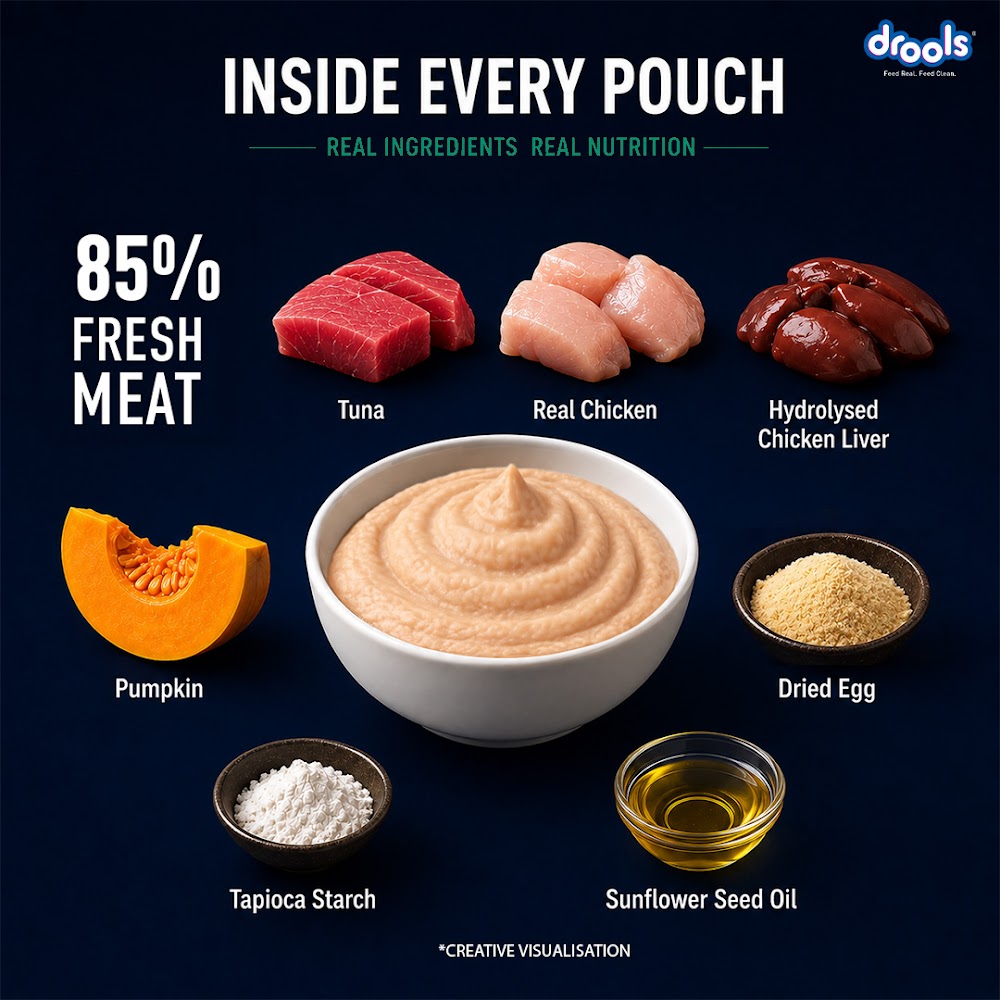 Drools Tuna Mousse Kitten 80gm (5+1) Pc