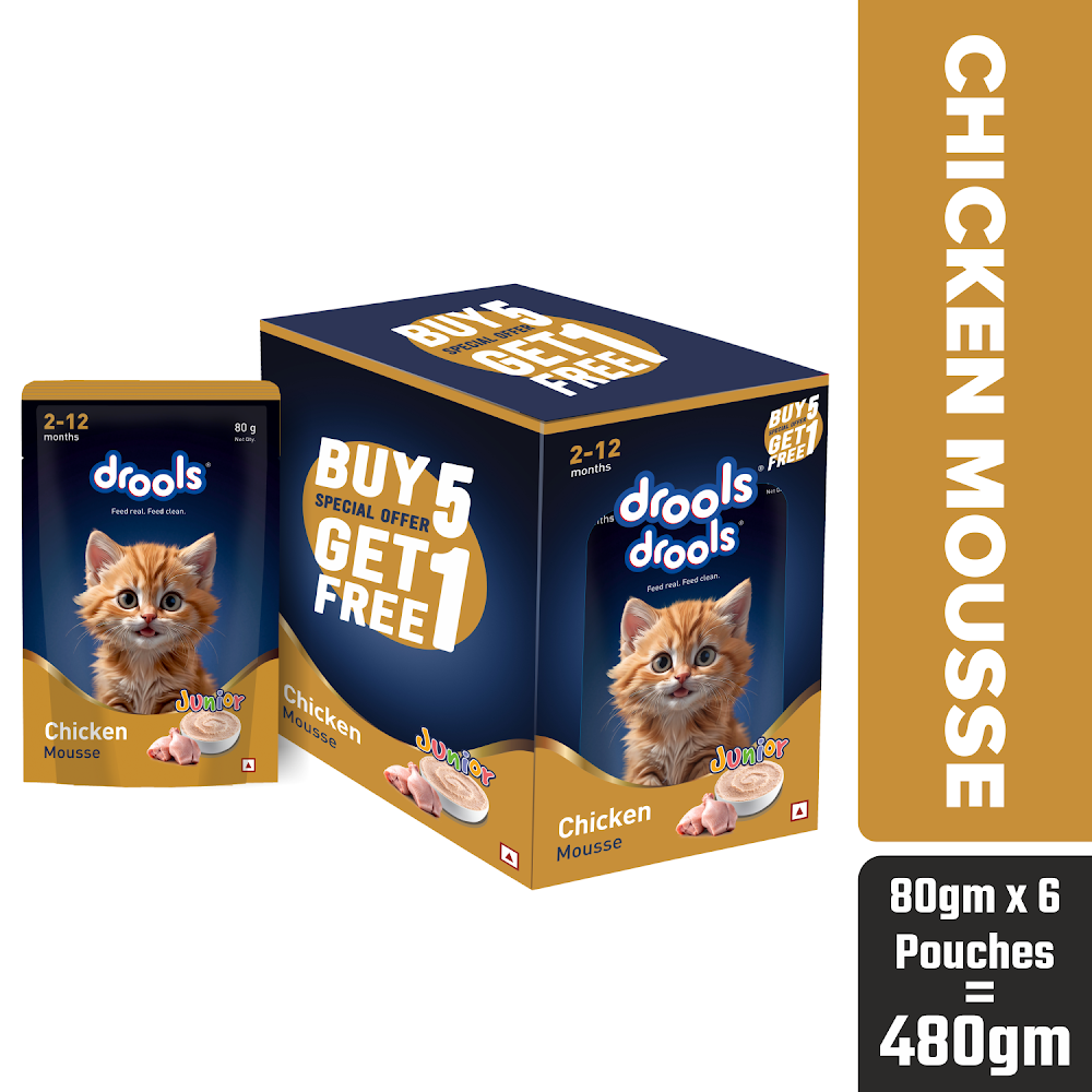 DroolsChickenMousseKitten 80gm (5+1)Pc