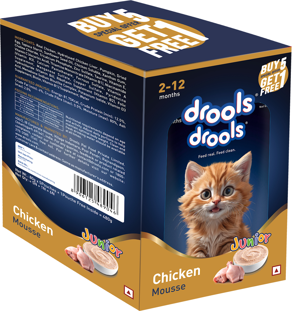 DroolsChickenMousseKitten 80gm (5+1)Pc