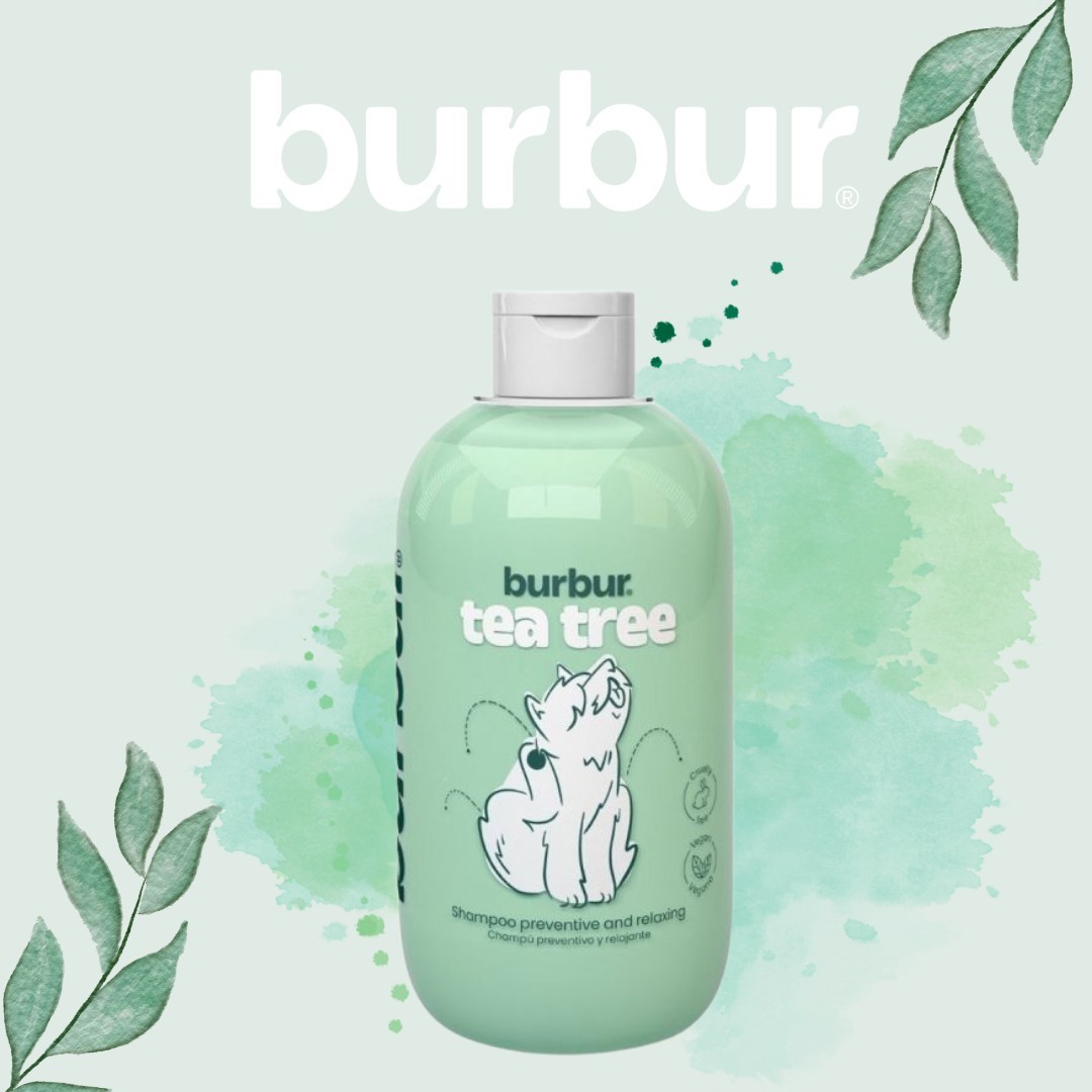Burbur Dog and Cat Tea Tree Relaxing Shampoo (400 ml) - Made in Spain