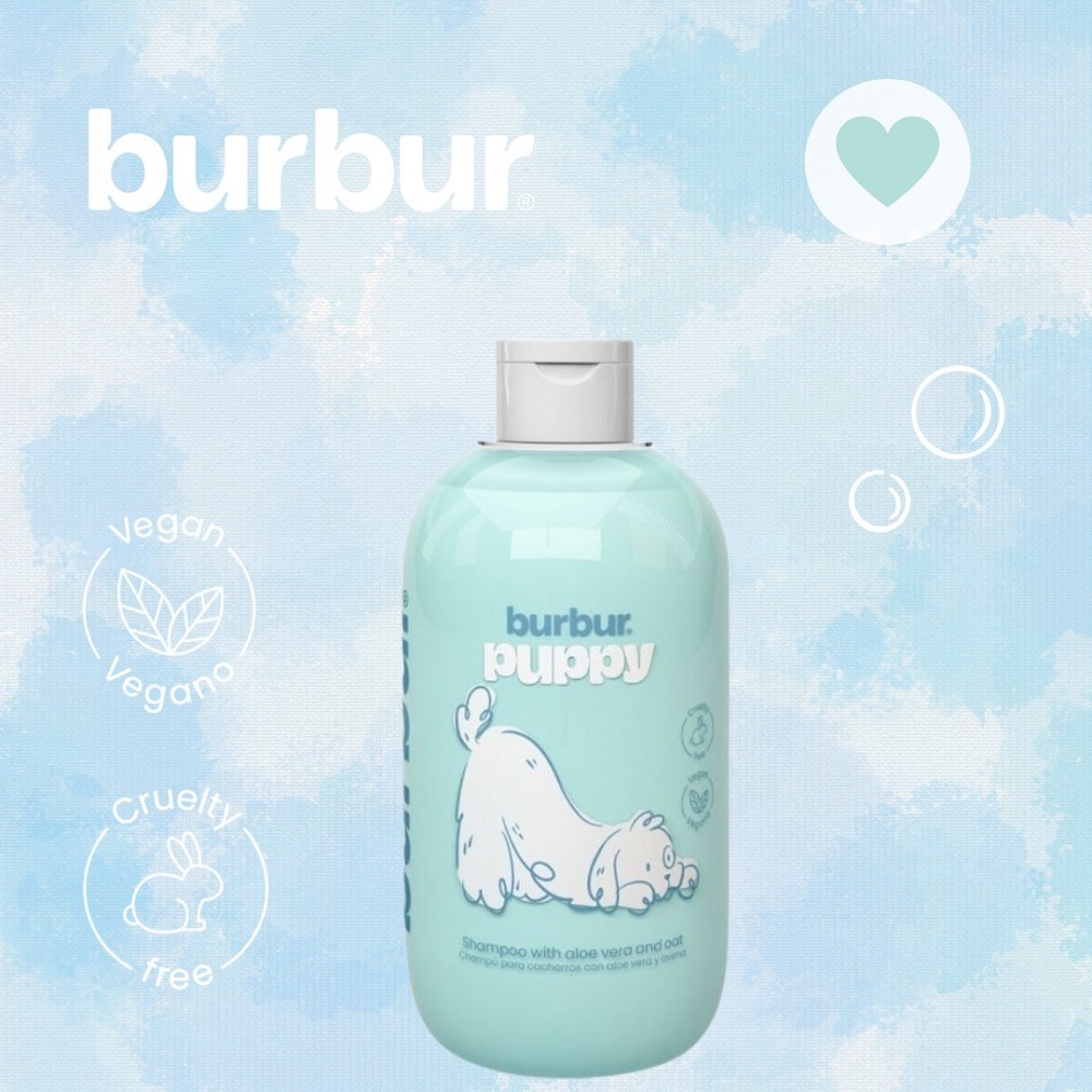 Burbur Dog and Cat Puppy Aloe Vera & Oat Shampoo (400 ml) - Made in Spain