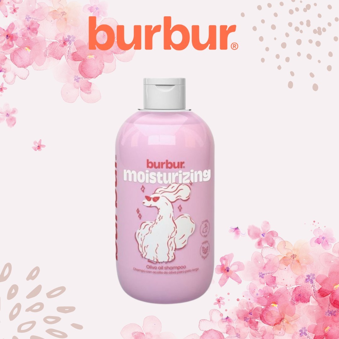 Burbur Dog and Cat Moisturizing Olive Oil Shampoo (400 ml) - Made in Spain