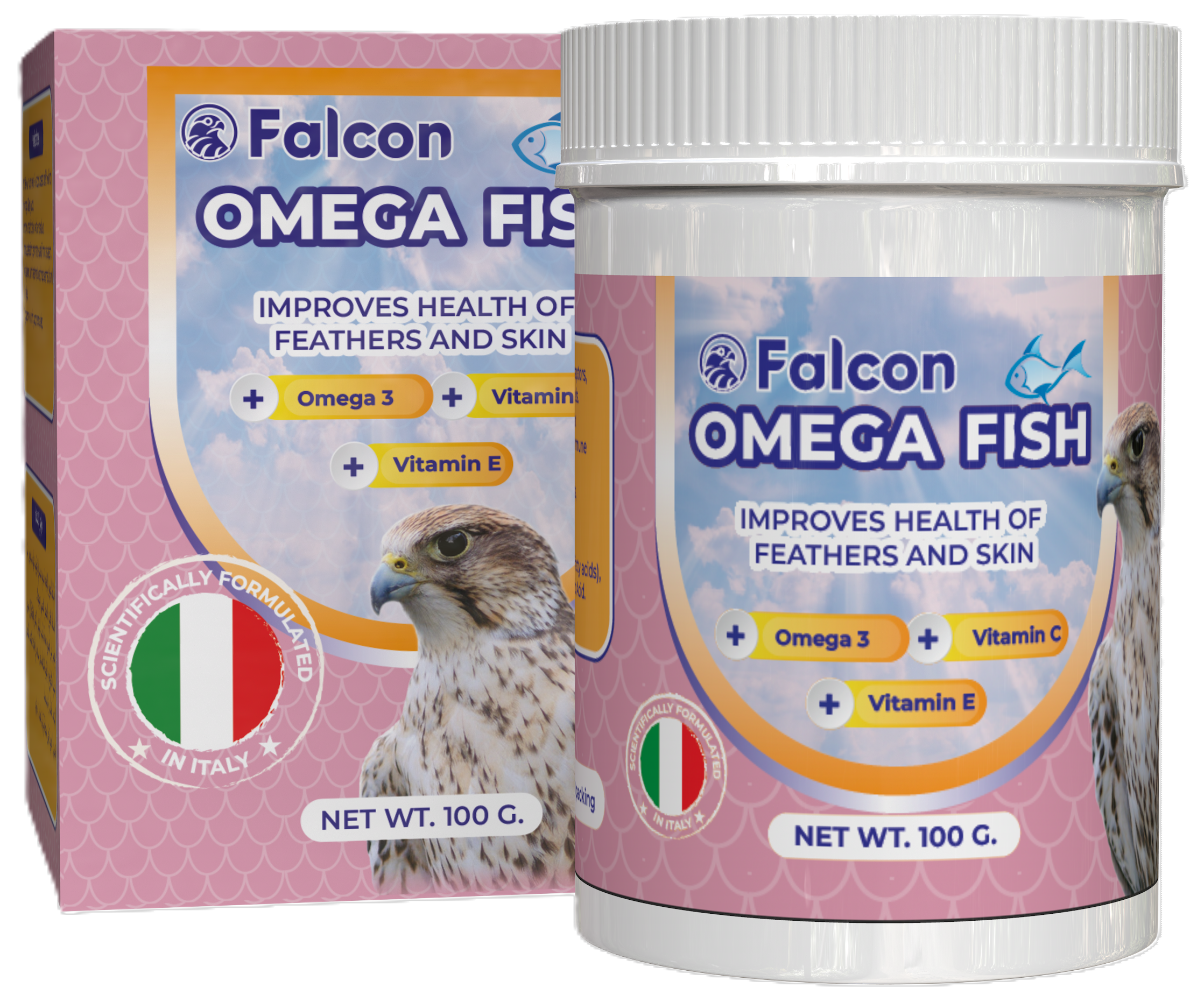 Geavet Falcon Omega Fish (100 g) - Improve health of feathers and skin