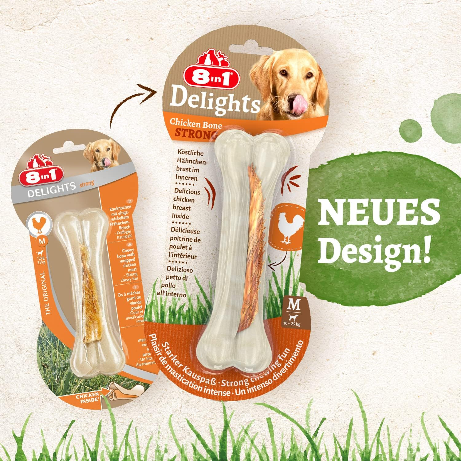 Expiring on- 01/02/2026 - 8in1 Delights Chicken Strong Bone M 1Ct