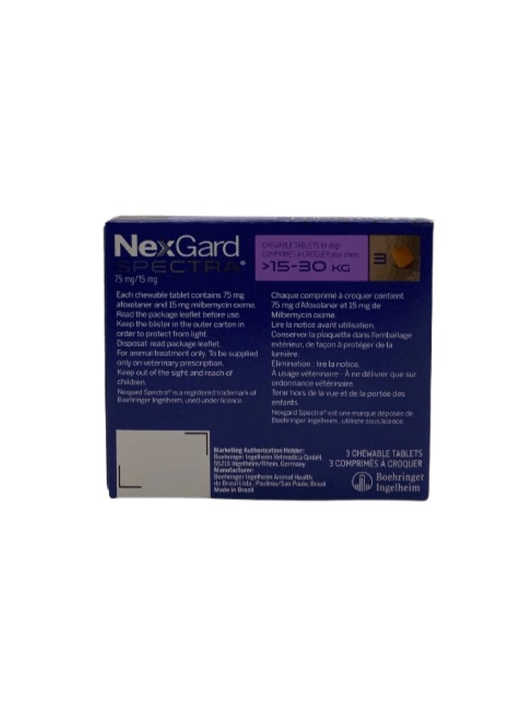 Expiring On-  01/02/2026- Nexgard Spectra L (15.1- 30 Kg)