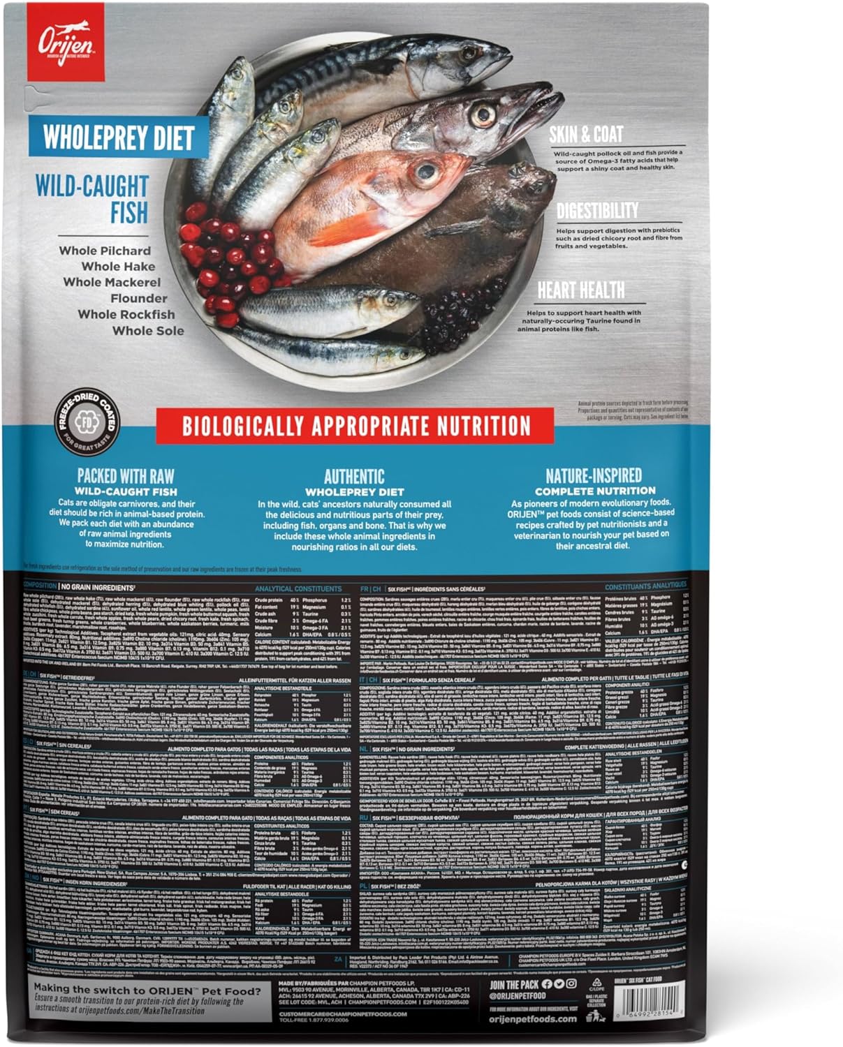 Expiring On-  01/02/2026- Orijen Six Fish Cat 5.4kg