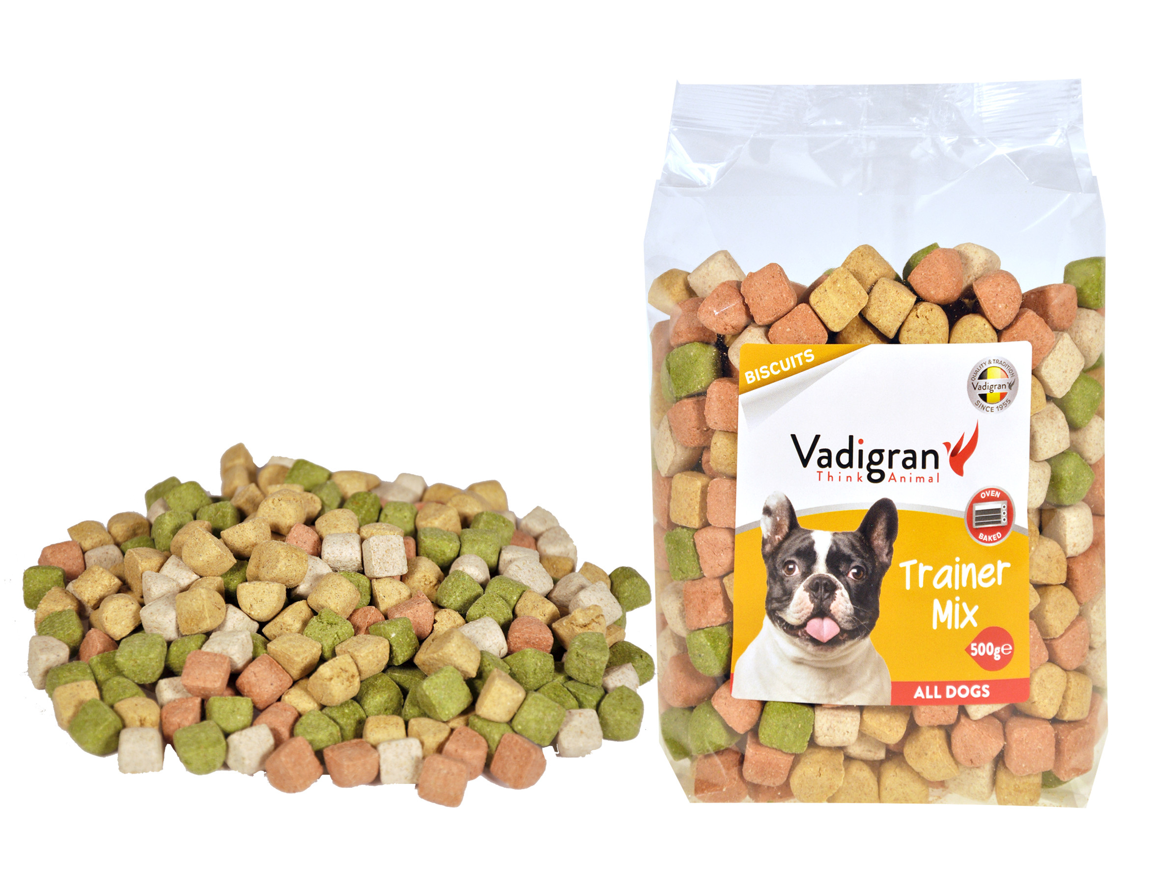 Expiring On- 05/02/2026- Vadigran Snack Dog Biscuits Trainer Mix - 500g