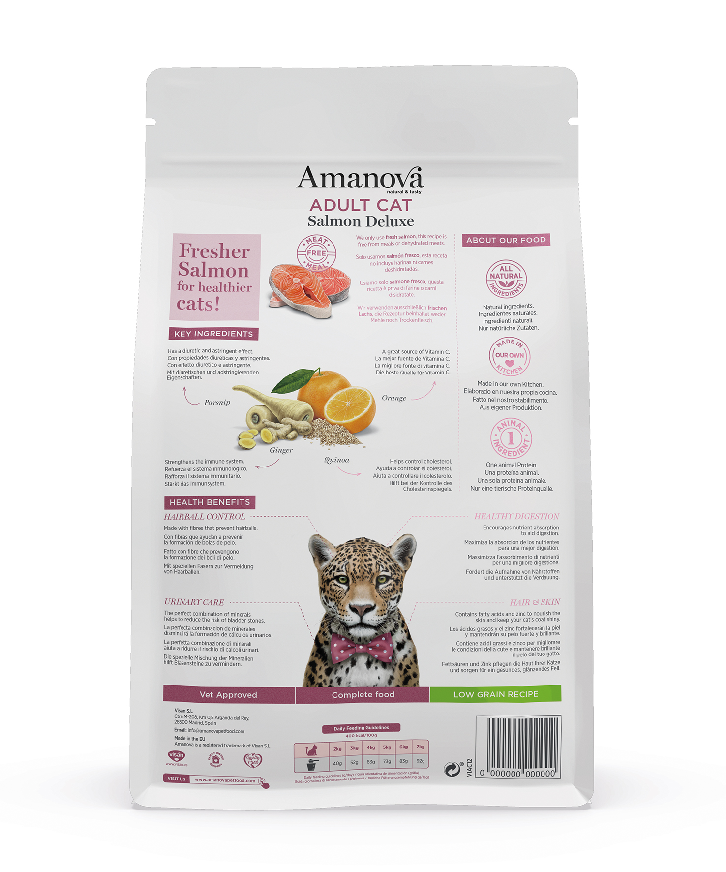 Expiring On- 05/06-  Amanova Cat Adult Salmon Deluxe 1.5kg