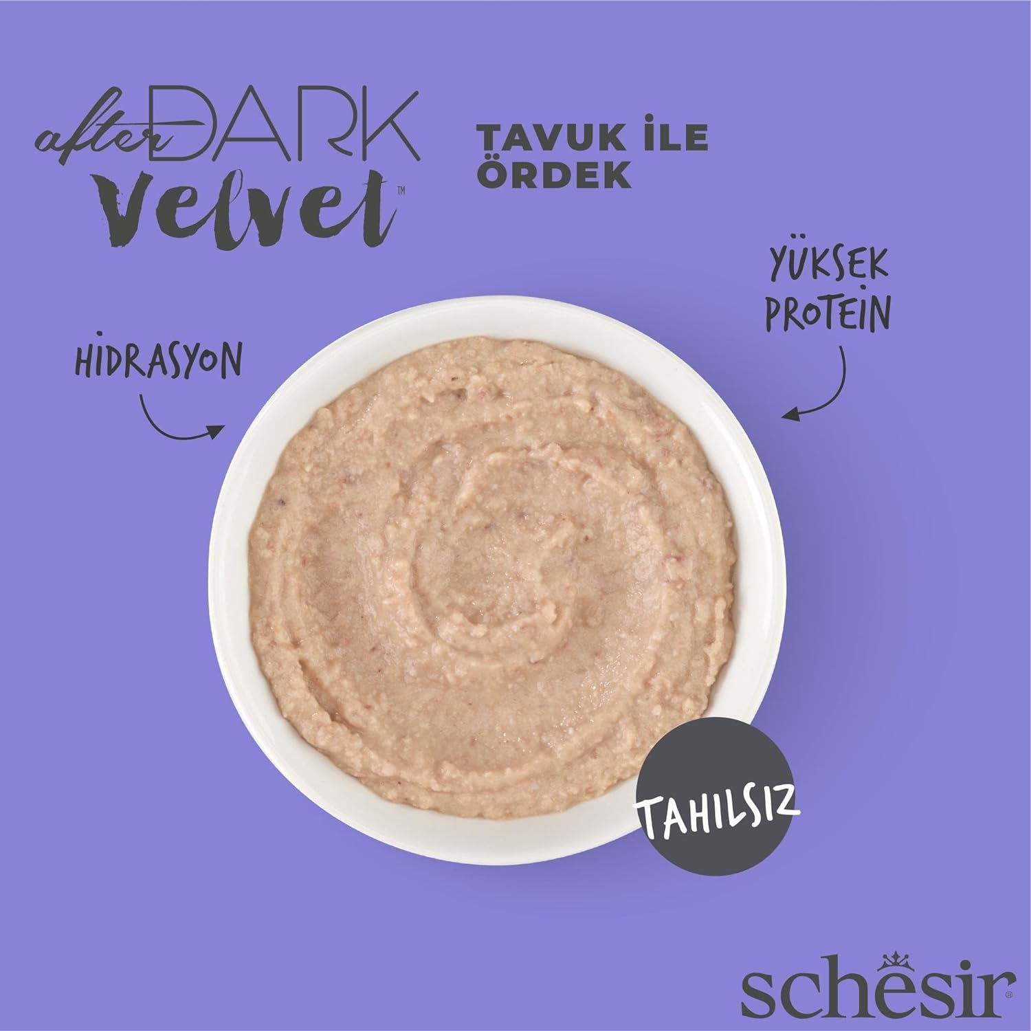 Expiring On- 11/04-  Schesir After Dark Velvet Mousse For Cat - Chicken With Duck 80g