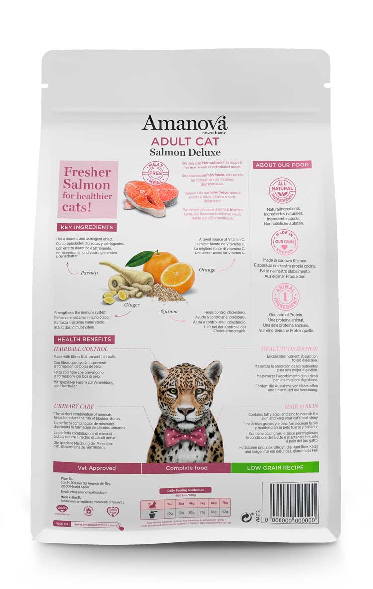 Expiring On- 12/05-  Amanova Cat Adult Salmon Deluxe 6kg