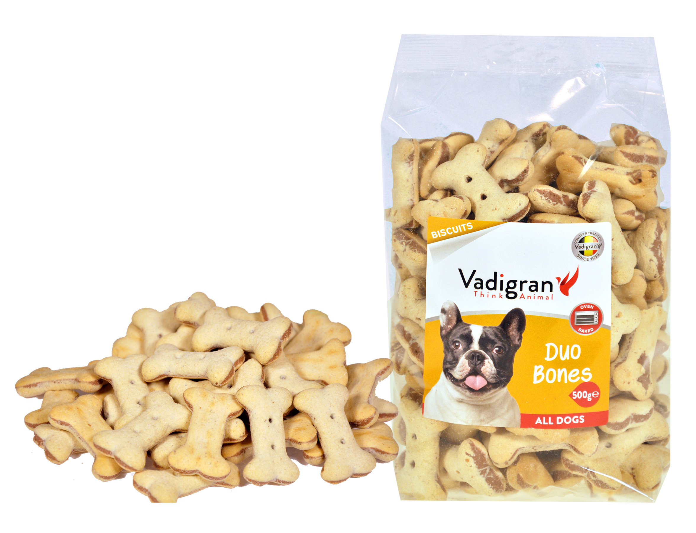 Expiring On- 12/05-  Vadigran Snack Dog Biscuits Duo Bones - 500g