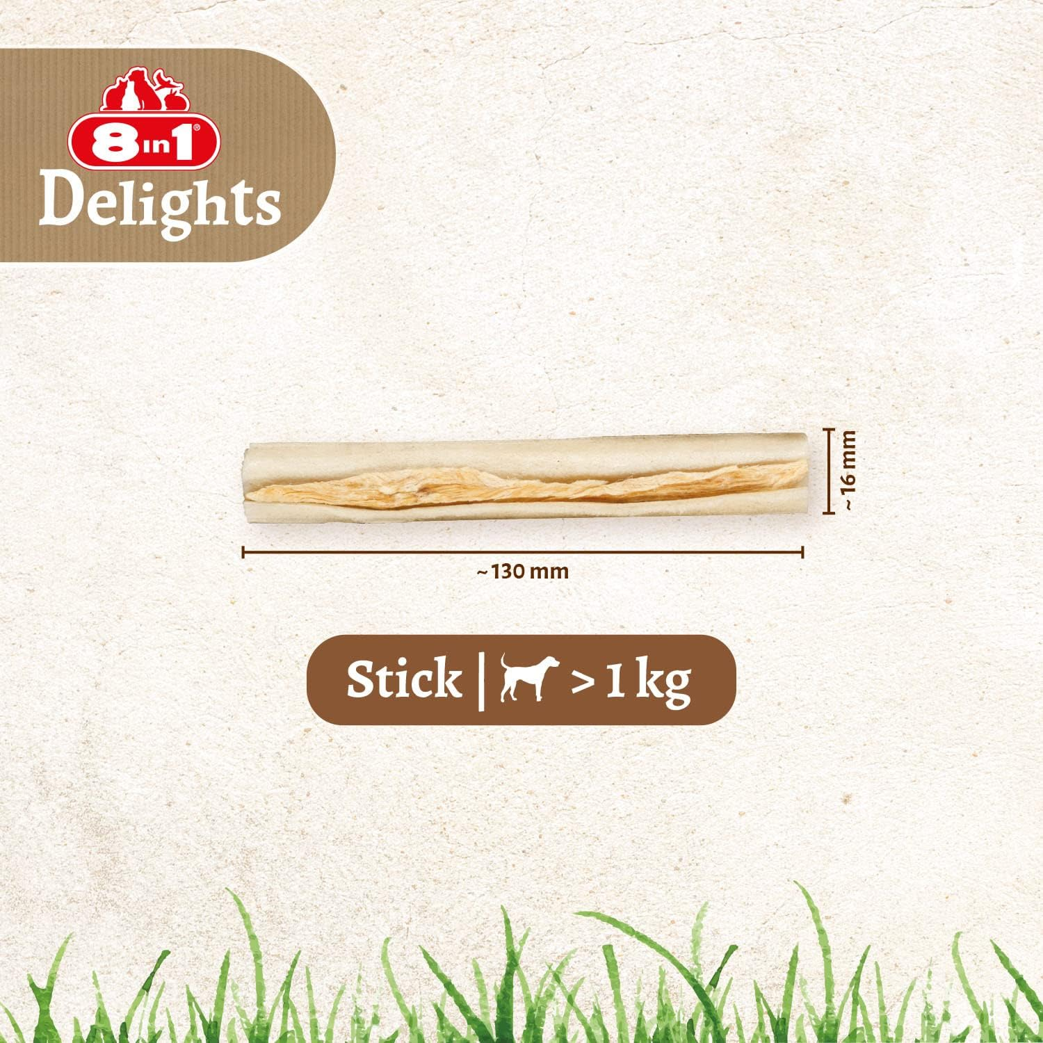 Expiring on- 14/02/2026 - 8in1 Delights Chicken Sticks 3Ct