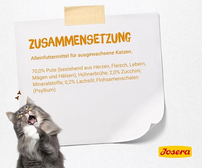 Expiring On-  15/02/2026- Josera Turkey with Zucchini Cat Wet Food 85g