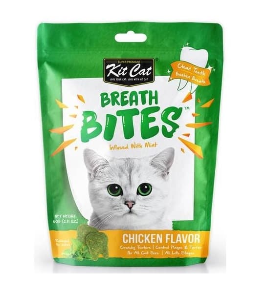 Expiring On-  25/02/2026- Kitcat Breath Bites Chicken Flavor 60g