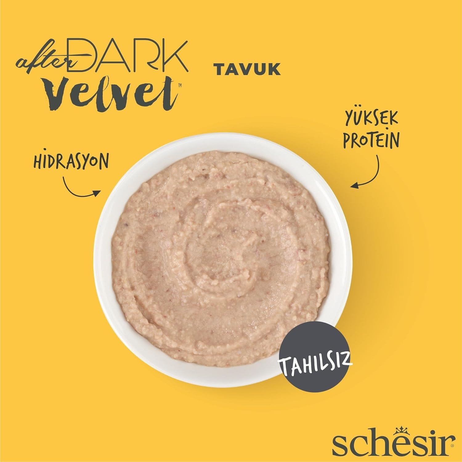 Expiring On- 25/05-  Schesir After Dark Velvet Mousse For Cat - Chicken 80g