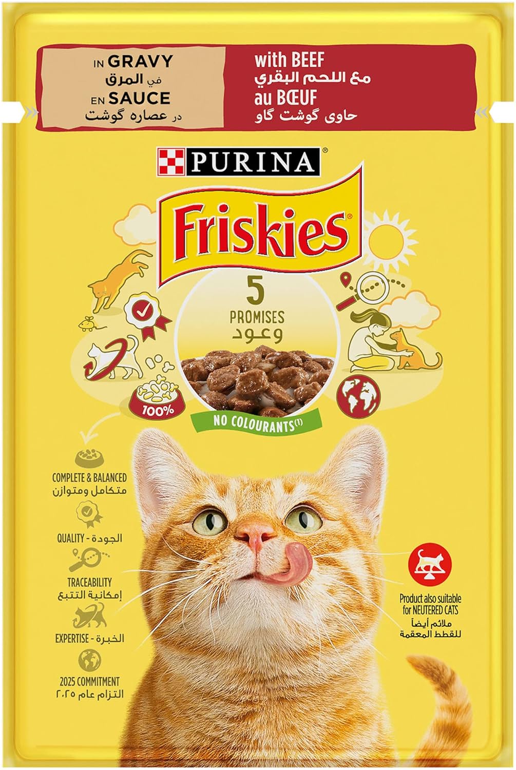 Expiring On-  28/02/2026- Purina Friskies Pouch Beef 85g