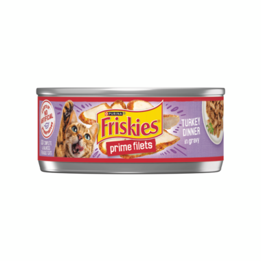 Expiring On-  28/02/2026- Purina Friskies Prime Fillet Cat Wet Food Turkey & Cheese 5.5oz