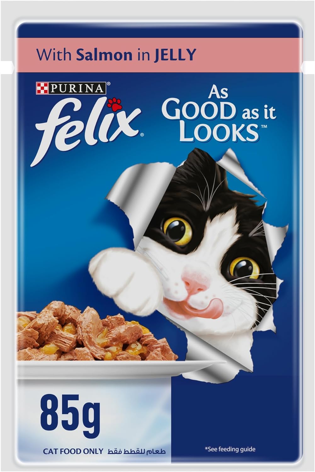 Expiring On- 30/06-  Nestle Purina Felix As Good As It Looks Adult Cat Wet Food Salmon 85g