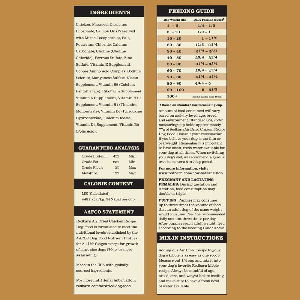 Expiry Date - 20/12/2025 RedBarn Dog Air Dried GF Chicken Recipe 2lb 1kg