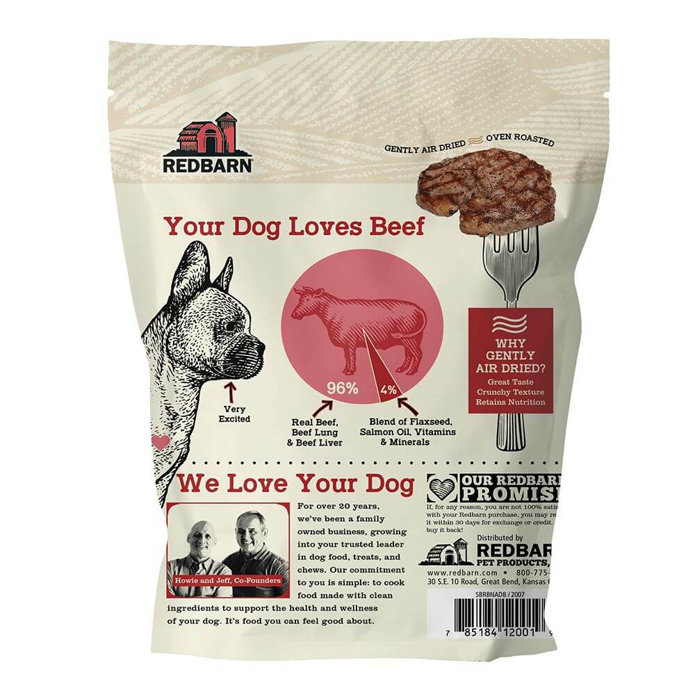 Expiry Date - 25/12/2025 RedBarn Dog Air Dried Beef Recipe 2.5oz 70g