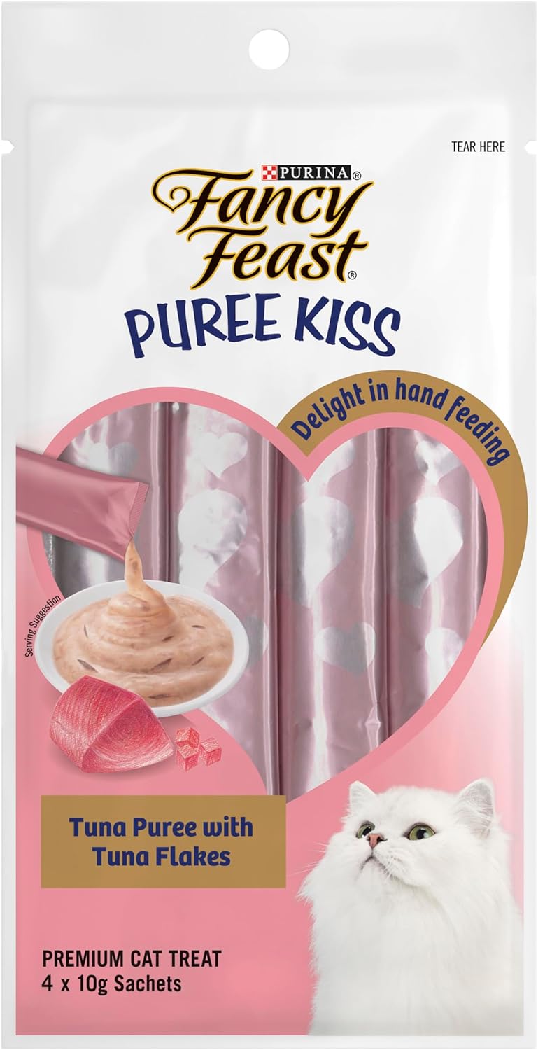 Fancy Feast Puree Kiss Tuna With Tuna Flakes 40g - Pack of 15