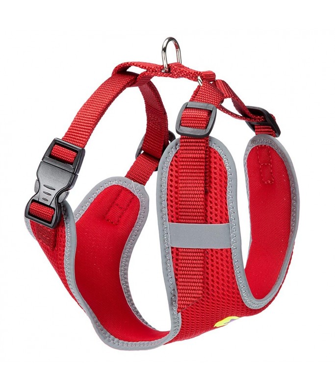 Ferplast Nikita PM Technical Harness In Breathable Nylon[Color - Maroon, Dimension - 19-26 x 28-40cm x 10mm, Size - XS