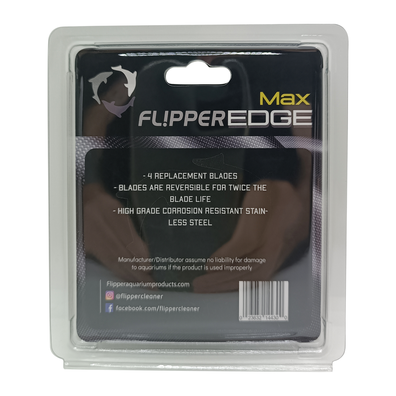 Flipper Edge MAX Stainless Steel Blades - 4pk