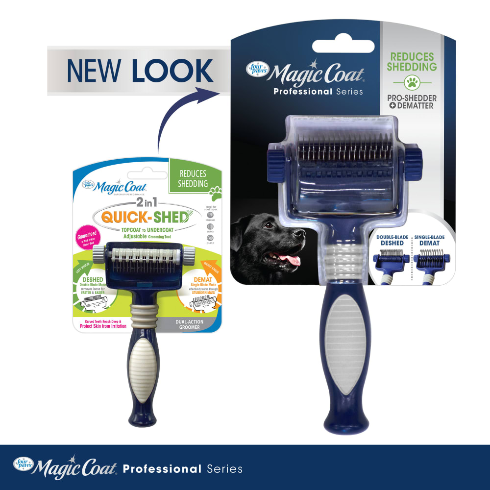Four Paws Magic Coat Professional Series 2-In-1 Quick Shed Dematter Tool One Size