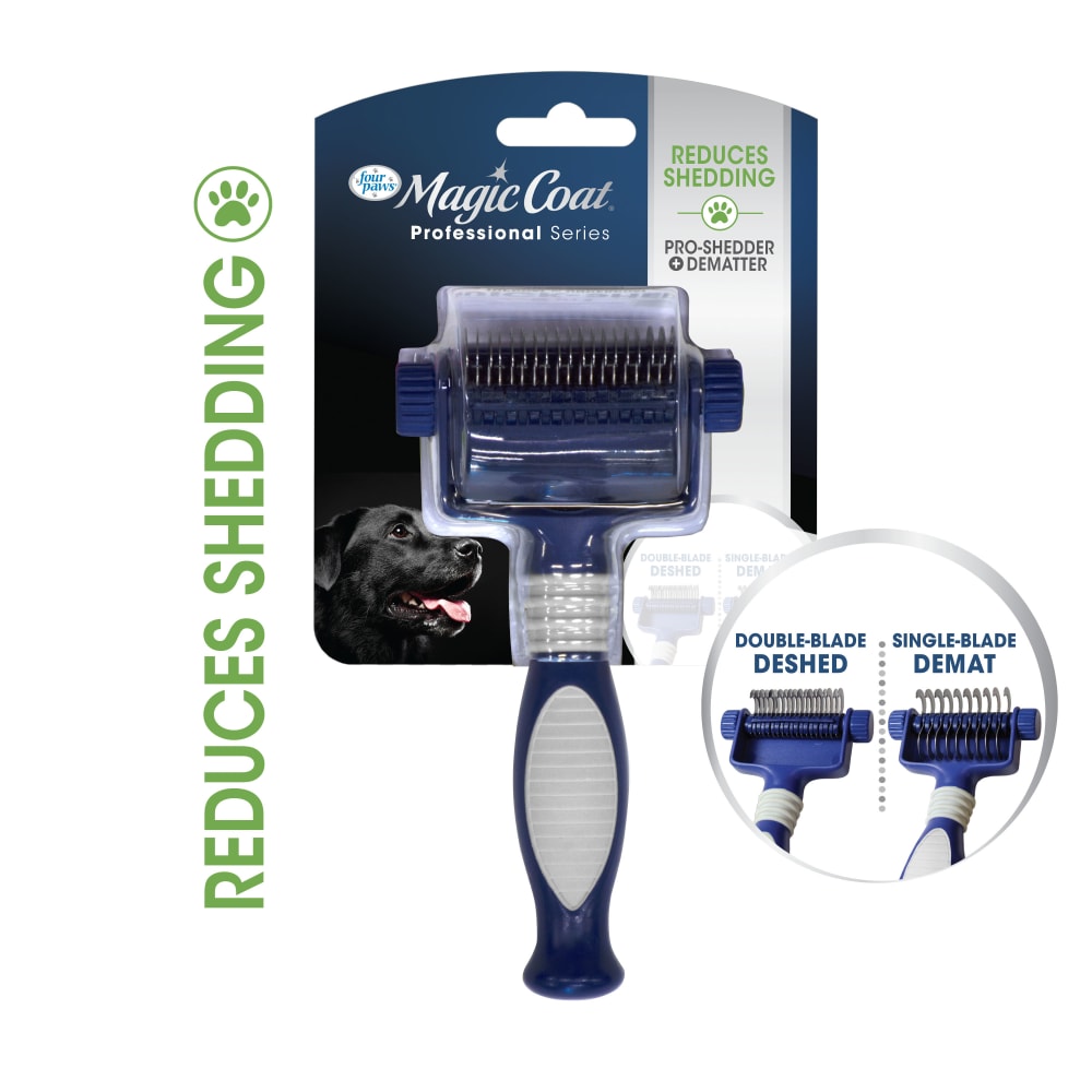 Four Paws Magic Coat Professional Series 2-In-1 Quick Shed Dematter Tool One Size