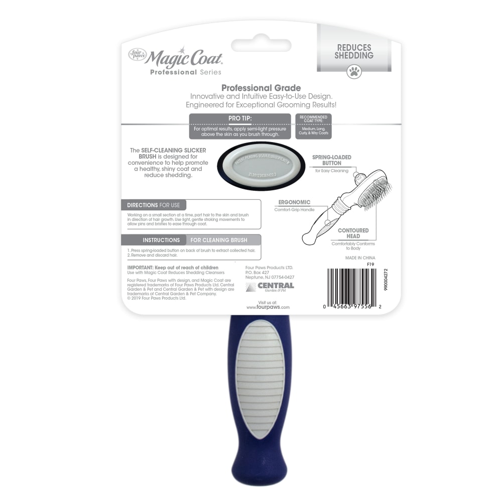 Four Paws Magic Coat Professional Series Self Cleaning Slicker Large One Size
