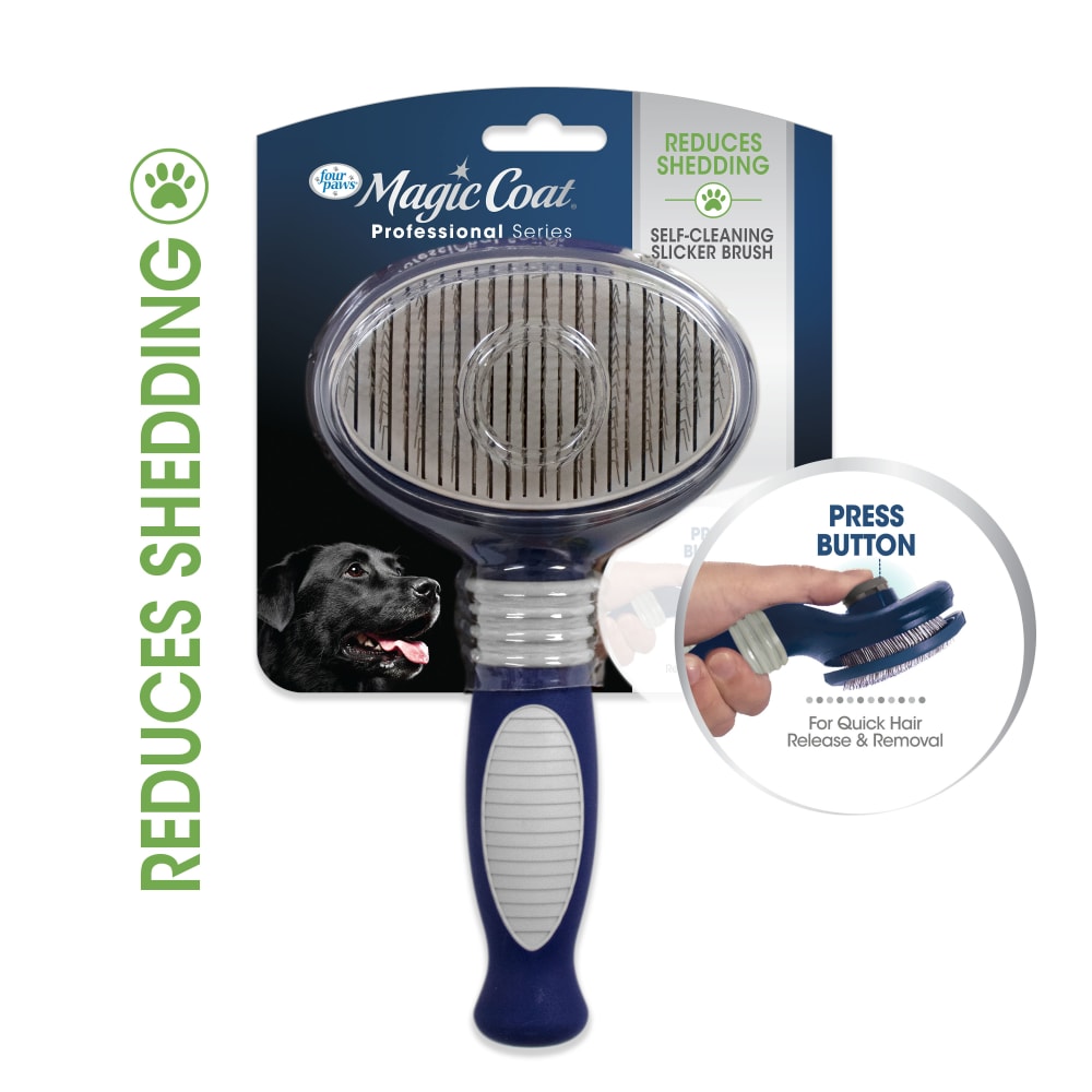 Four Paws Magic Coat Professional Series Self Cleaning Slicker Large One Size