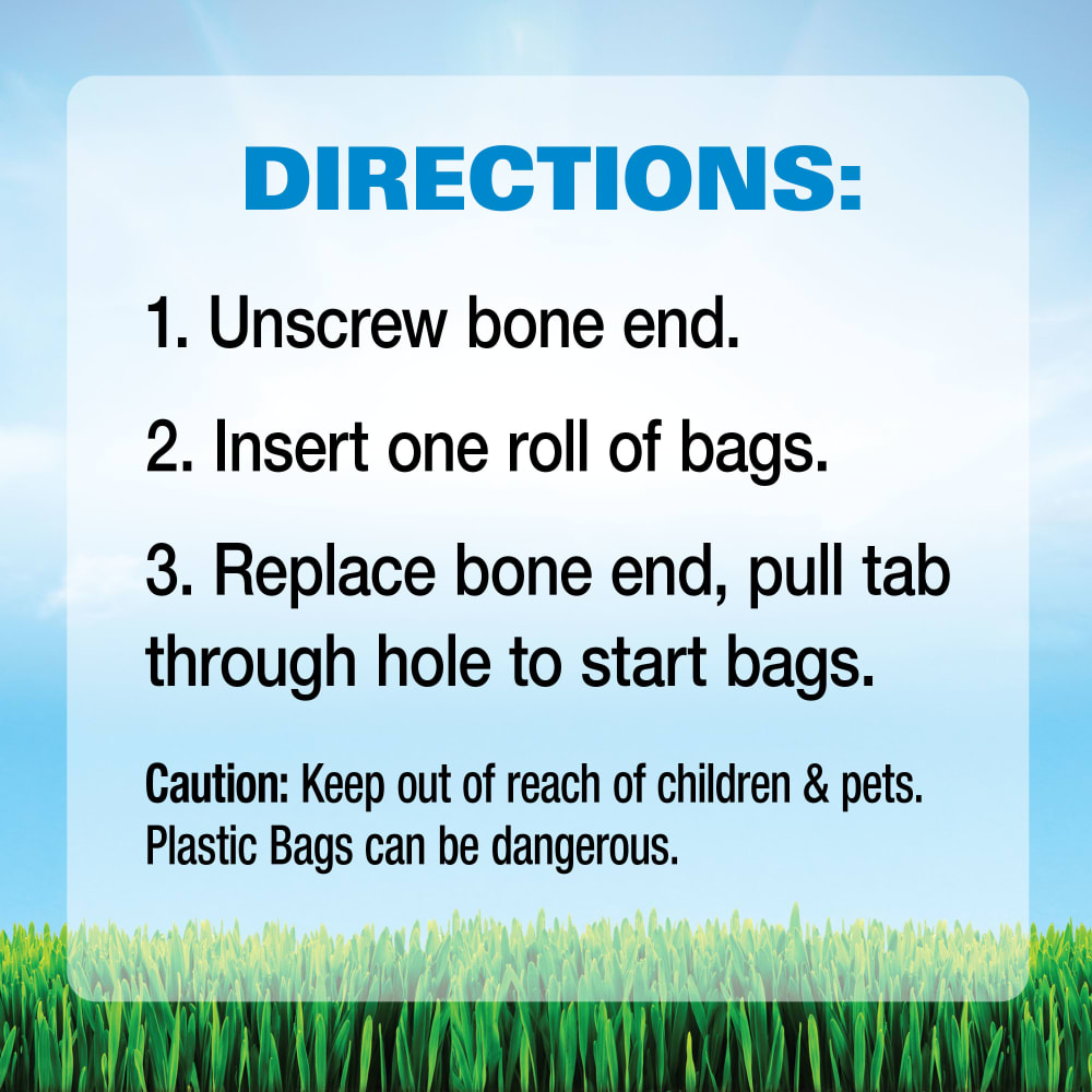 Four Paws Wee-Wee Outdoor Bone Shape Dispenser with Heavy Duty Waste Bags, 30 Count 8 x 15