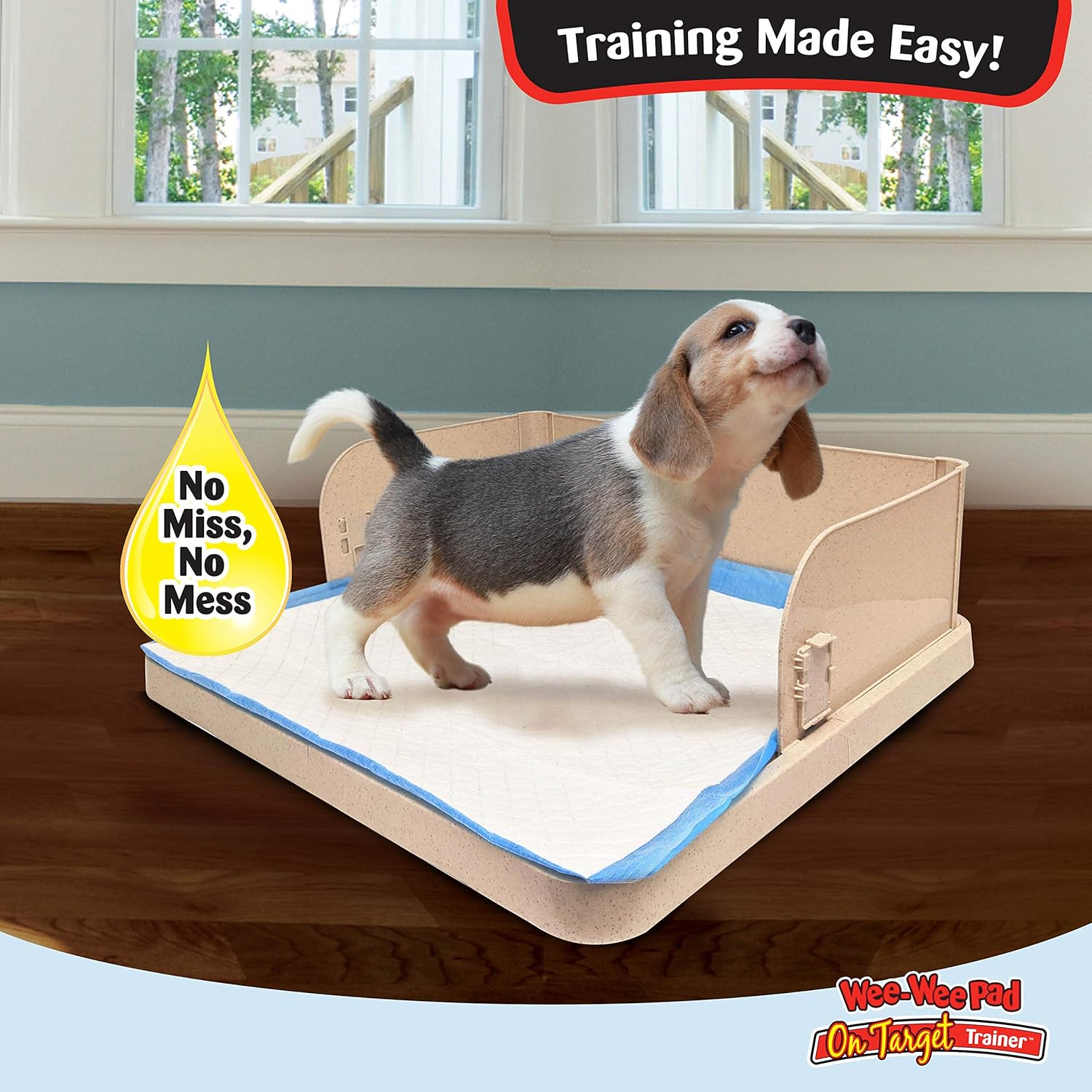 Four Paws Wee-Wee Pad On Target Trainer Dog and Puppy Training Tray 22" x 22" x 1.5