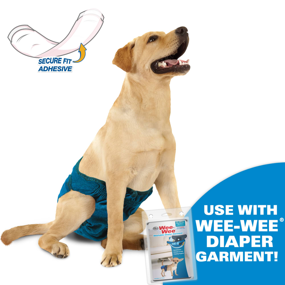 Four Paws Wee-Wee Wetness Indicator Diaper Super Absorbent Liners, 10 Pack 2.75 x 8.25 x 4.5