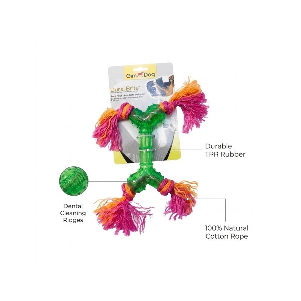 Gimborn Dura Brite Nubby Osso Dental Dog Toy 6.5"