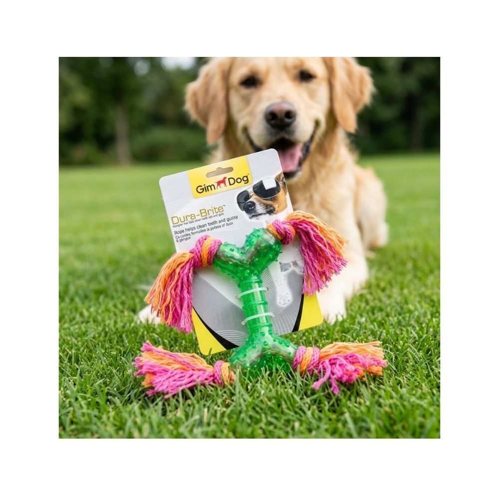 Gimborn Dura Brite Nubby Osso Dental Dog Toy 6.5"