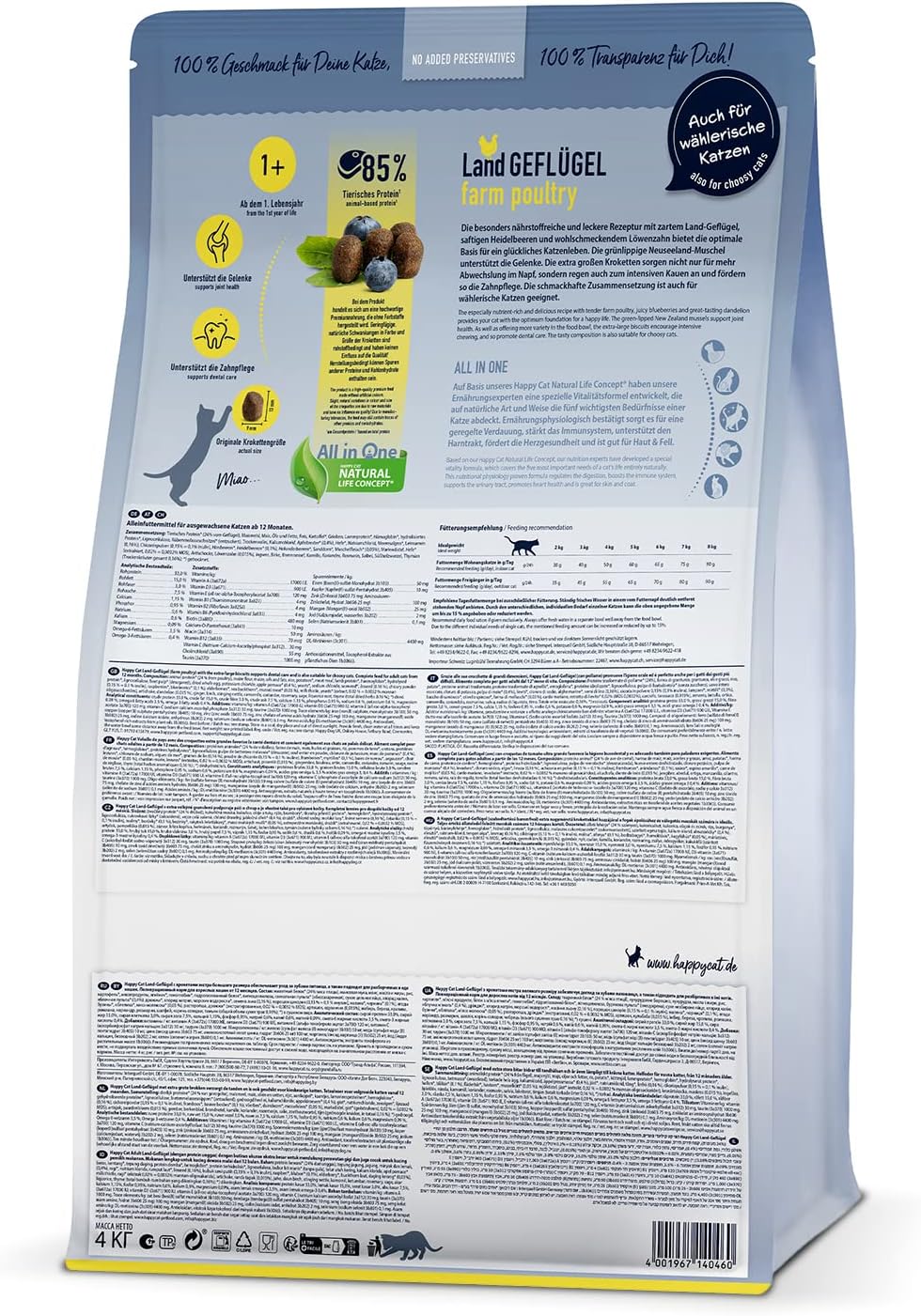 Happy Cat Culinary Land Geflugel 4 kg