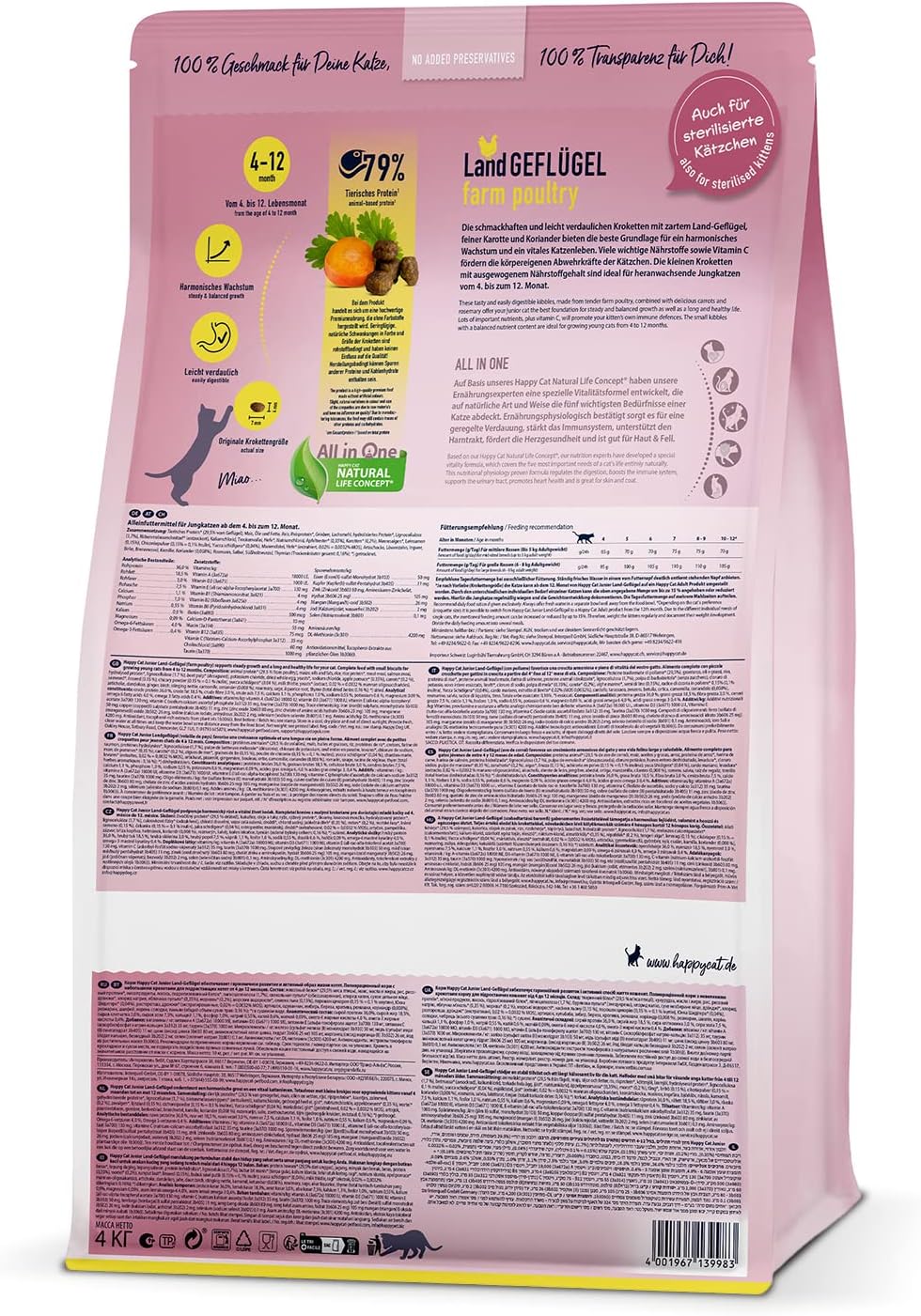 Happy Cat Junior Land Geflugel (Poultry) 0.3 kg