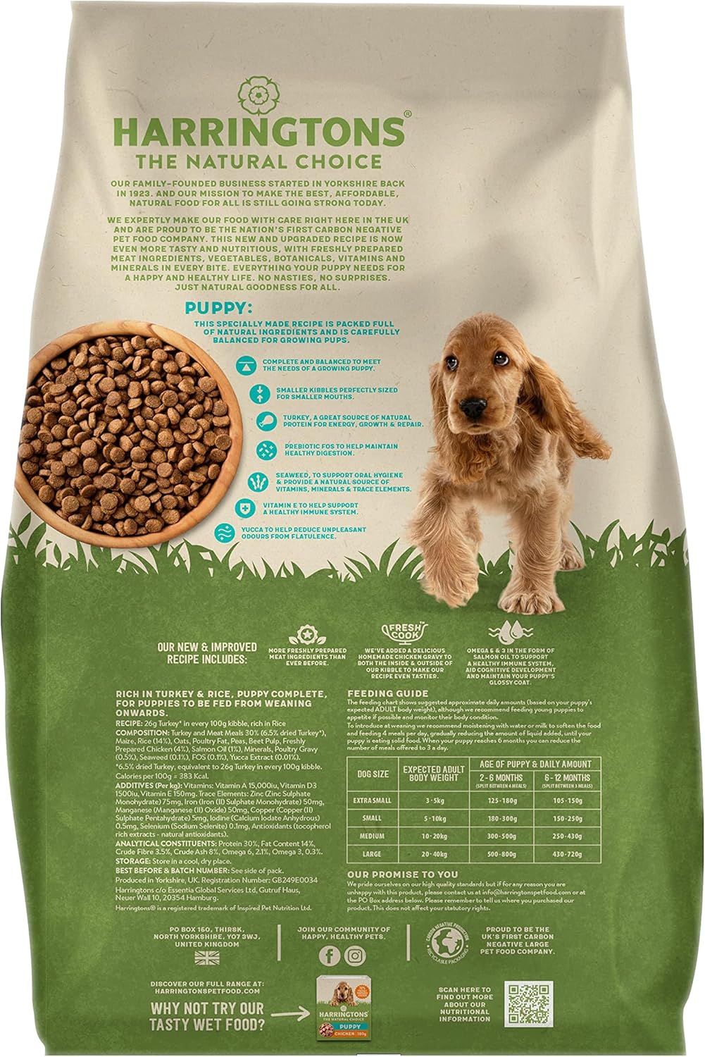 Harringtons Complete Turkey & Rice Dry Puppy Food 10KG