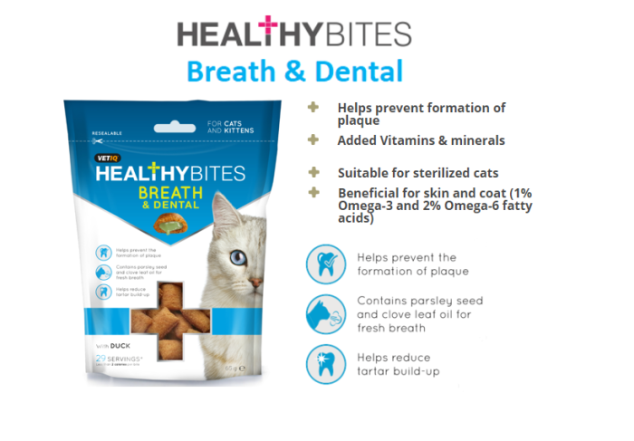 Healthy Bites Breath & Dental Cat & Kitten Treats 65g