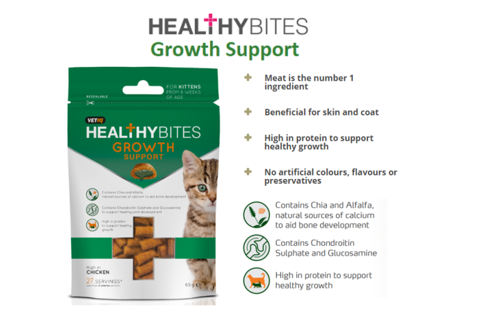 Healthy Bites Growth Support Kitten Treats 65g