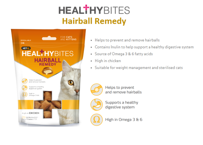 Healthy Bites Hairball Remedy Cat & Kitten Treats 65g