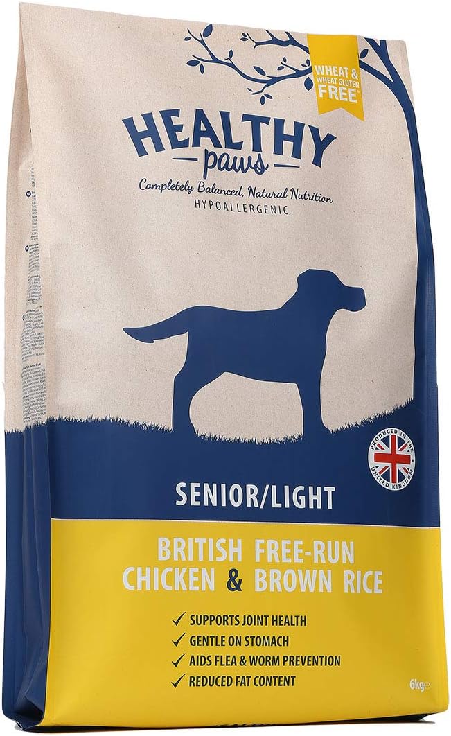 Healthy Paws British Free-Run Chicken & Brown Rice Senior/Light 6kg