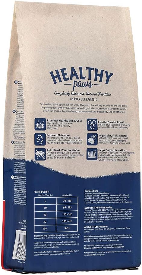 Healthy Paws Game & Millet Adult 2kg