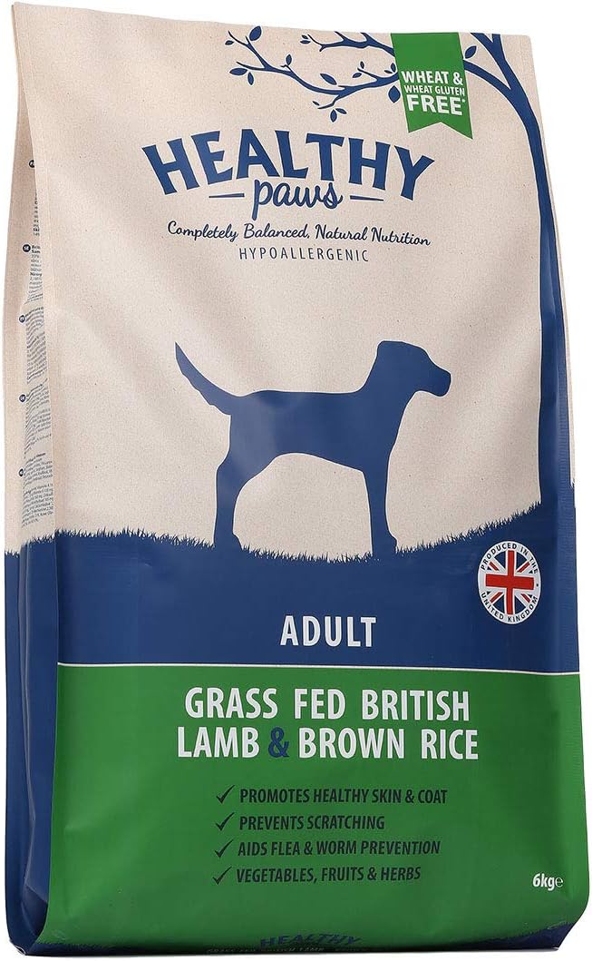 Healthy Paws Grass Fed British Lamb & Brown Rice Adult 6kg