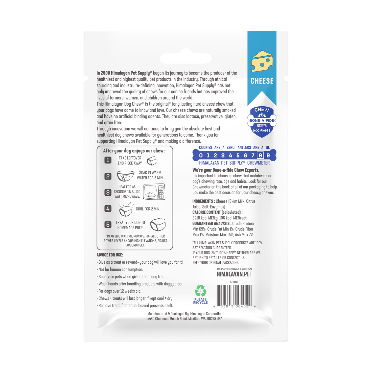 Himalayan Dog Chew Peanut Butter - Large