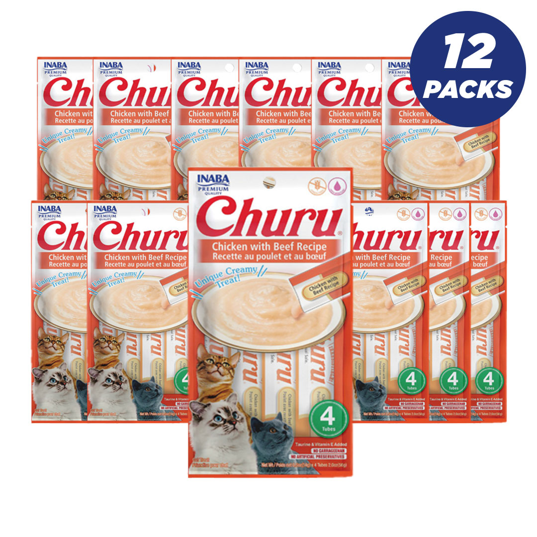 Inaba Churu Chickenwith Beef - 56g - Pack of 12